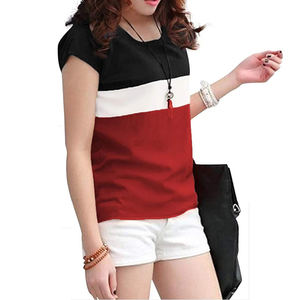 Camisetas Casuales de Manga Corta para Mujer, Corte Regular, Color Sólido, Ecológicas, de Alta Calidad, 100% Algodón, Personalizadas - Product Image 1