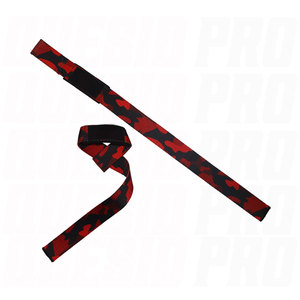 Correas de Levantamiento de Pesas Antideslizantes de Camuflaje Rojo Unisex con Soporte para Muñeca, Agarres de Alta Resistencia para Gimnasio, Entrenamiento de Powerlifting - Product Image 4