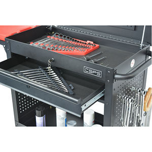 Chariot à outils utilitaire en acier CSPS 79 cm, personnalisable, support OEM, pour réparation automobile, garage, 1 tiroir, charge 135 kg - Product Image 5