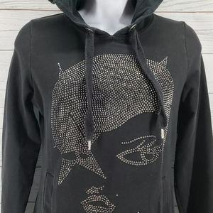 เสื้อฮู้ดดี้แบรนด์เนม Y2K ผ้าฝ้ายเฟรนช์เทอร์รี่ ตกแต่งด้วยโลโก้เพชรแบบกำหนดเอง ลายกราฟิก หนานุ่ม สไตล์ดิสเทรส - Product Image 3