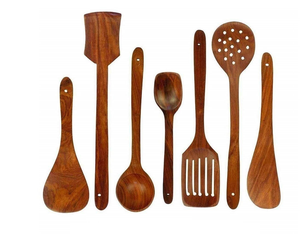 Ensemble de 4 louches en bois - Légères et écologiques, compatibles lave-vaisselle, micro-ondes et four - Product Image 5