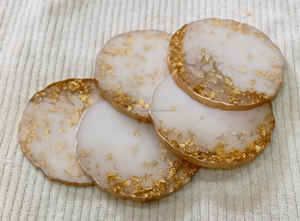 Sous-verres élégants en bois et résine époxy, écologiques, 4 pouces, pour boissons chaudes/froides, ensemble décoratif pour tables de salle à manger, thé, café, cuisine, mariage - Product Image 4