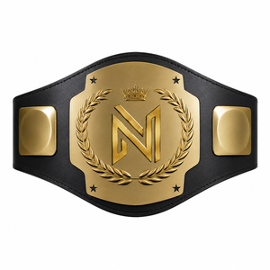 Ceinture de championnat MMA personnalisée sur mesure, sangle en cuir personnalisée, plaques métalliques dorées, trophée de compétition sportive pour vainqueur - Product Image 4