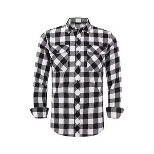 High Quality Men's <b>Flannel</b> Plaid Shirts Button Down Regular Fit Long Sleeve Casual Shirts in Multicolor Pure Cotton for Men - Product Image 4