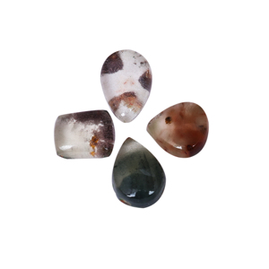 Cabochon de Lodolite Naturelle Multicolore en Gros, Forme Libre, Pierre Semi-Précieuse, Quartz Scénique pour la Fabrication de Bijoux - Product Image 1