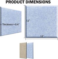 Panneau acoustique mural en feutre polyester le plus populaire, panneau acoustique insonorisant pour plafond 600 mm * 600 mm * 9 mm