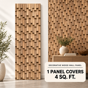 Panel de Pared 3D de Madera Maciza Moderna, Diseño Minimalista Contemporáneo, Decoración Interior, Paneles de Pared Flexibles para Baño - Product Image 6