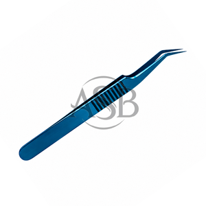 Pince à épiler de précision en acier inoxydable à angle de 45 degrés, pince à épiler pour isolation des cils, extension de cils, logo personnalisé, service OEM - Product Image 5
