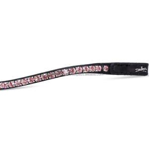 Customized Logo All Shape English Bridle Leather Horse Brow Band with Single Low Large Crystals Diamante <b>Glass</b> <b>Chain</b> Brow Band - Product Image 6