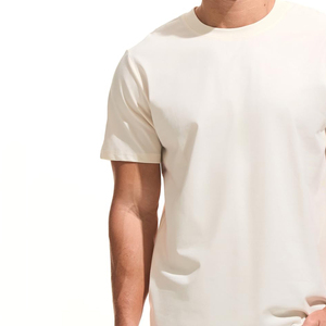 Camiseta Formal de Manga Corta para Hombre, Cuello Redondo, Corte Regular, Color Sólido, 100% Algodón Jersey, Ecológica, Transpirable y de Secado Rápido - Product Image 2