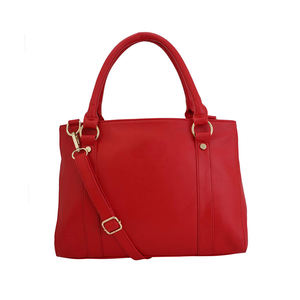Bolso Tote de Cuero Genuino Rojo para Mujer, Bolso de Hombro con Cierre de Cremallera y Correa Ajustable para el Trabajo y Viajes - Product Image 2