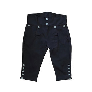 Pantalon Capri Homme Bleu Marine Taille Haute Fermeture Boutonnée Style Formel Tissu Tissé Mi-Lourd - Product Image 5