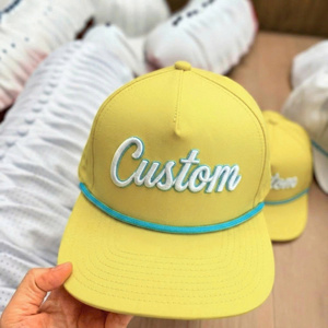 Custom Embroidery Logo 5 Panel <b>Flat</b> Brim Waterproof Fabric Laser Cut Hole Snapback <b>Cap</b> And Hat Outdoor Sport For <b>Man</b> And Women - Product Image 2