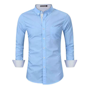 Chemise en jean à carreaux foncés de qualité supérieure, tendance, avec fermeture boutonnée, pour homme, logo personnalisé, été - Product Image 5