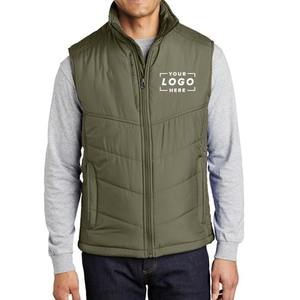 Gilet matelassé sur mesure pour homme OEM avec logo et impression personnalisés, gilet matelassé de haute qualité, chaud et coupe-vent pour homme - Product Image 3