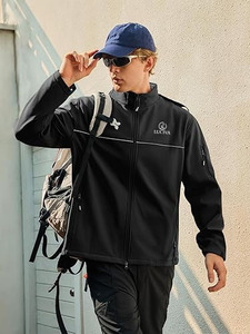 Men's Premium Waterproof Softshell Tactical <b>Jacket</b> | Windproof <b>Hooded</b> Outdoor Performance Windbreaker - Product Image 2