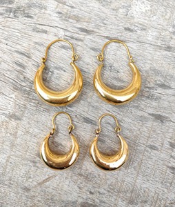 Pendientes de latón de cuerpo delgado estilo estrecho con acabado liso, precio de fábrica al por mayor, artículo para artesanía en metal - Product Image 2