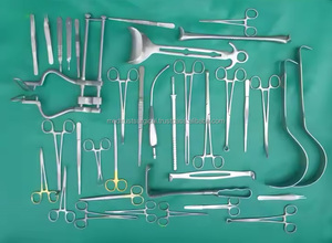 Ensemble d'instruments chirurgicaux de laparotomie de base de 108 pièces en acier inoxydable réutilisable, certifié ISO/CE, de haute qualité - Product Image 6