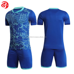 เสื้อฟุตบอลสำหรับผู้ใหญ่เสื้อฝึกสีฟ้าเสื้อฟุตบอลสไตล์ที่ดีที่สุด - Product Image 6