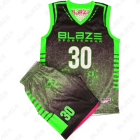 Uniformes de Baloncesto Personalizados Blaze Fight Wear, Unisex, Tallas Grandes, Secado Rápido, Transpirables, Antibacterianos, 100% Poliéster Sublimado