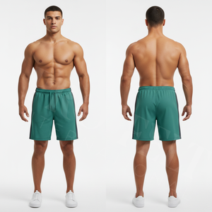 Premium Quality Custom Logo Quick Dry Gym Shorts Elastic Waist Running Workout Training Fitness Comfortable Polyester Shorts - Product Image 3