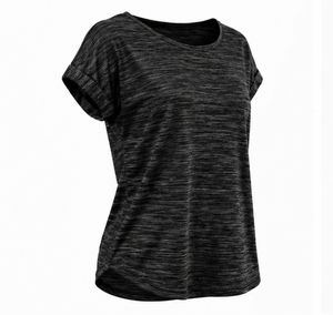 Custom logo Hot selling <b>Women</b> Embossed <b>T</b> <b>Shirt</b> Short Sleeve Crew Neck Knitted Tee Breathable Casual Daily Wear - Product Image 5