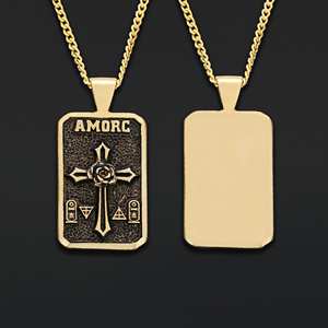 Pendentif BOJ RCJ 007 Victorien personnalisé Rosicrucien fait main en argent sterling, symbole alchimique de la Croix de la Rose, vente à prix réduit - Product Image 4