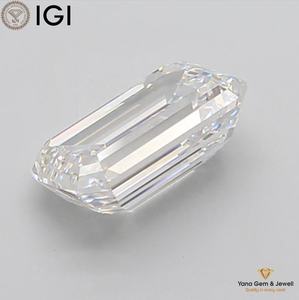 Diamante Cultivado en Laboratorio CVD de Brillo Deslumbrante, 5.00 Quilates, Corte Esmeralda, Claridad VVS1, Color E, con Certificado IGI, para Anillo de Compromiso - Product Image 3