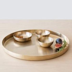 Plateau en laiton de qualité supérieure, plateau de service artisanal traditionnel, décoration de cuisine, table à manger, restaurant, hôtel, banquet, décoration de la maison - Product Image 3