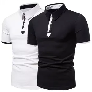 Camiseta Polo Deportiva de Moda con Cierre de 1/4 para Hombre, Poliéster de Secado Rápido, Camiseta Polo Estilo US para Hombre, Camiseta Blanca Lisa para Hombre - Product Image 1