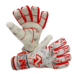 Professional High Quality Leather Outdoor Waterproof Soccer Football Goalkeeper Gloves Breathable Non-Slip Adjustable Wrist Full - Product Image 1