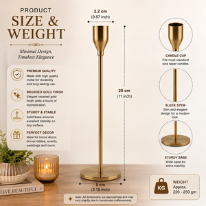 <b>Tall</b> Brass Candlestick Holder Taper Candle Stand Home Decor <b>Table</b> Centerpiece Wedding Event Decoration Wholesale Supplier - Product Image 5