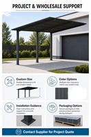 Abri de voiture moderne en tuiles de type Grande Muraille - Structure manuelle en alliage d'aluminium, résistant au vent et durable pour parking en extérieur