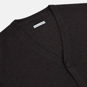 Premium Men's Solid V-Neck 100% Cotton <b>Cardigan</b> <b>Sweater</b> Quick Dry Breathable Button Front Autumn Wear - Product Image 4