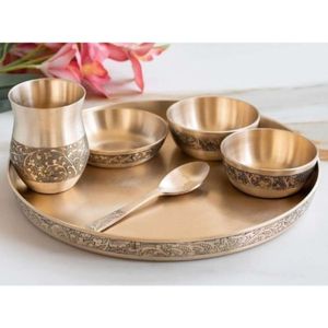 Service de table en bronze Kansa de haute qualité, ensemble de service traditionnel pour la maison, les hôtels et la restauration - Product Image 2