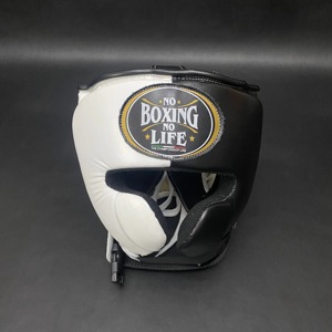 Suministro al por mayor: Set de boxeo personalizable en blanco y negro 'No Boxing No Life' con protector de cabeza abierto y protector inguinal - Product Image 4