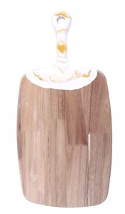 Belle planche à fromage en bois avec poignée en métal Home Bar Bamboo Wood couper les légumes et couper le fromage pour la cuisine - Product Image 5