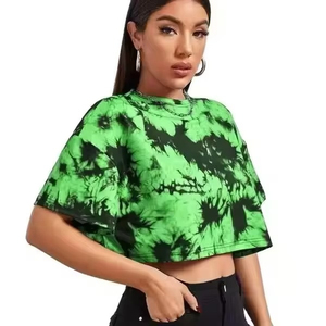 Camisetas cortas transpirables de algodón para mujer, estilo casual, OEM, para venta en línea. - Product Image 1