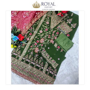 ลดราคาพิเศษสำหรับชุดเสื้อผ้าปากีสถานสวยงาม ชุดสัลวาร์ปักลายดีไซน์ใหม่จากผ้าจอร์เจตต์สำหรับผู้หญิงในราคาประหยัด - Product Image 4