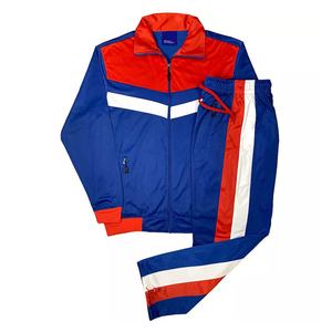 ชุดวอร์มสำหรับผู้ชายชุดวอร์ม2ชิ้นสไตล์ย้อนยุคเสื้อแจ็คเก็ตและกางเกงระบายอากาศใหม่เข้าชุด - Product Image 4