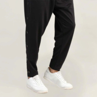 Pantalon de jogging évasé pour homme, personnalisé, délavé à l'acide, imprimé graphique, effet soleil, bords bruts, vente en gros 2026