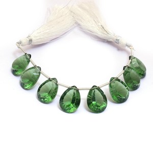 Perles de tourmaline naturelle AAA+ 12x16mm, taille poire concave, quartz hydrocoloré, pierres à facettes, perles lâches pour bijoux - Product Image 3