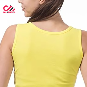 Custom 100% Cotton Women's Gym Tank Top Sleeveless Quick Dry Sport <b>Singlet</b> For Yoga & <b>Running</b> Long Length With CARE MASTER - Product Image 6