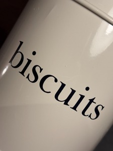 White Metal Biscuit Storage Container With Lid <b>Kitchen</b> Cookie Jar For Countertop <b>Pantry</b> Organizer Stylish Food Storage - Product Image 4