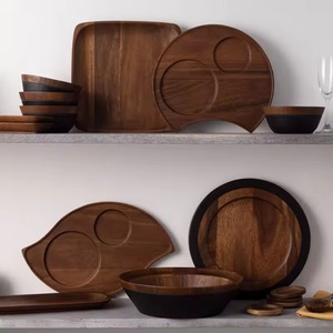 Plato Cuadrado de Madera Pulida de Alta Calidad para Servir Almuerzo y Cena, Elegante para Uso en Comedor y Cocina, Venta al por Mayor desde India - Product Image 2