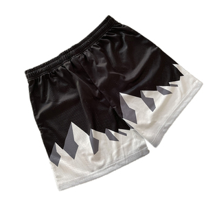 Pantalones Cortos de Baloncesto de Malla Negros y Blancos de Calidad Premium Personalizados, Nuevo Estilo Vintage de Moda, Atuendo de Verano Unisex para un Uso Cómodo - Product Image 3