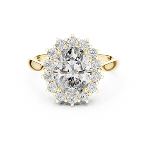 Starry Oval Cut Lab Grown Solitaire <b>Ring</b> <b>Set</b> in 18KT Yellow <b>Gold</b> Certified for Party Wedding Daily Use Luxury Gifting for Women - Product Image 4