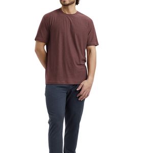 Camiseta Personalizada al por Mayor para Hombre, Cuello Redondo, Manga Corta, Algodón Marrón Sólido, Estilo Casual, Transpirable, Suave y Ligera - Product Image 5