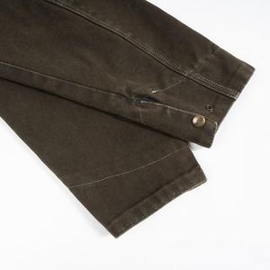 Men's <b>Vintage</b> Heavyweight Canvas <b>Bomber</b> <b>Jacket</b> Brown Workwear Utility Coat Rugged Hip Hop Streetwear Casual Cotton Outerwear - Product Image 5