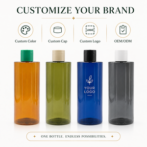Bouteille en plastique PET ambrée de 400 ml avec bouchon à vis, logo personnalisé, pour eau de rose, shampoing, gel douche, lotion, usine du Vietnam - Product Image 5